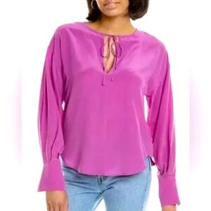 EQUIPMENT SIGNATURE SILK SHIRT Small 100% NWT Hailey $325. Long sleeve purple